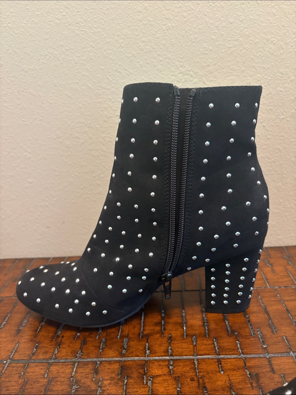 Worthington Black Studded Ankle Booties - Picture 6 of 9
